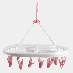 Multipurpose Clothes Hanger & Dryer with 18 Clips for Small Garments