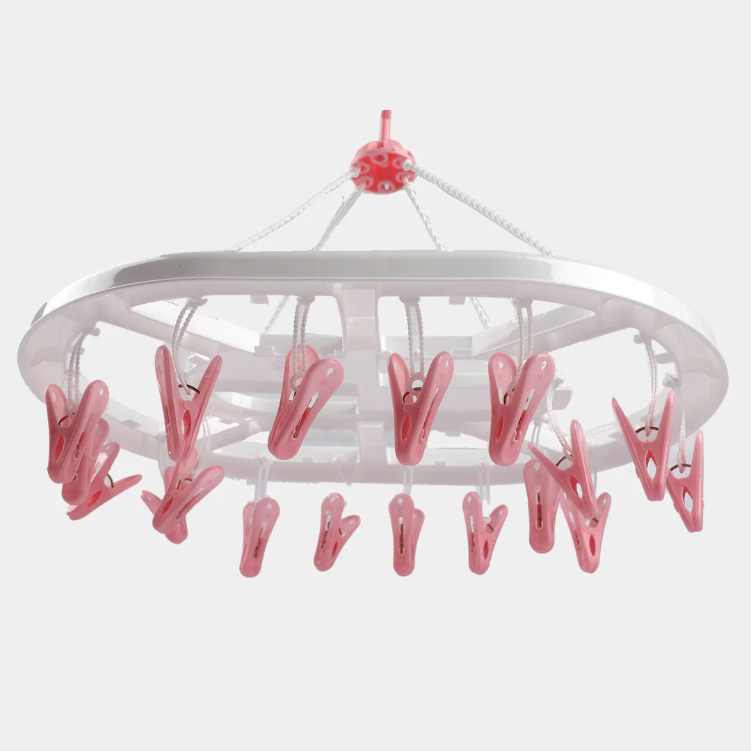 Multipurpose Clothes Hanger & Dryer with 18 Clips for Small Garments