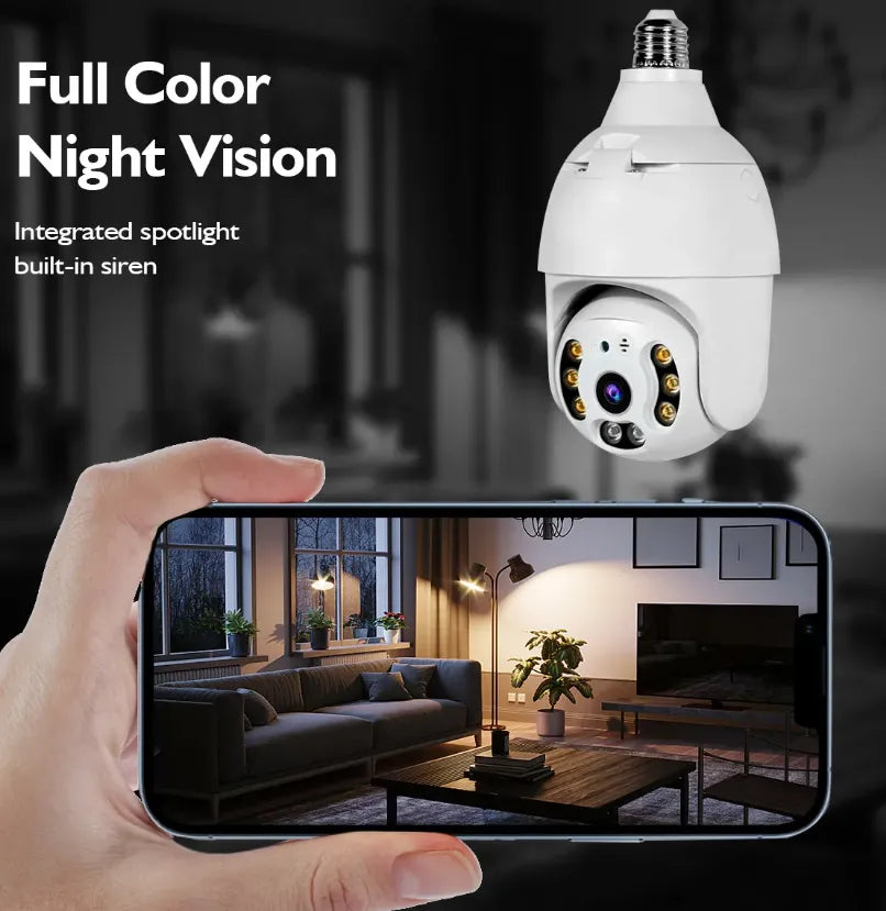 360° Wireless Security Camera with Motion Detection Technology and Night Vision