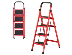 Multipurpose Folding Multi-Step Ladder with Wide Anti-Slip Pedal - Lightweight and Sturdy