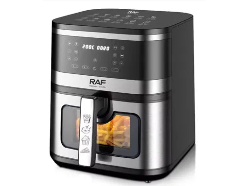 RAF 8L Electric Smart Air Fryer with Adjustable Thermostat & LCD Display - 1700W