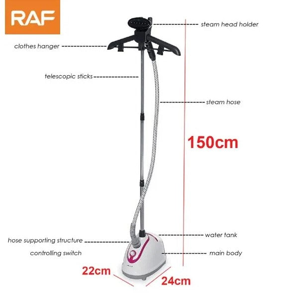 RAF 1.5L 1800W Garment Hanging Handheld Steamer Iron with 1.5Large Capacity Water Tank and Quick Hea