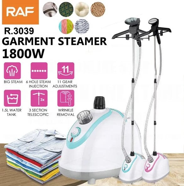 RAF 1.5L 1800W Garment Hanging Handheld Steamer Iron with 1.5Large Capacity Water Tank and Quick Hea