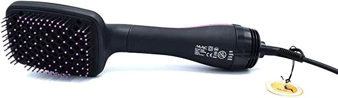 MAC Styler Advanced Hot Air Hair Brush with Customizable Heat Settings & Comfortable Grip Handle