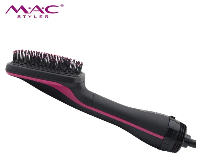 MAC Styler Advanced Hot Air Hair Brush with Customizable Heat Settings & Comfortable Grip Handle
