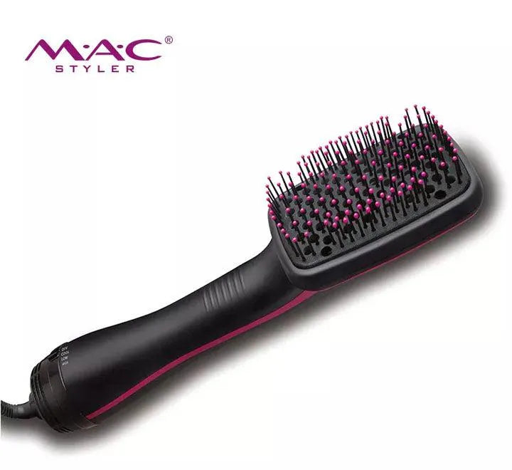 MAC Styler Advanced Hot Air Hair Brush with Customizable Heat Settings & Comfortable Grip Handle