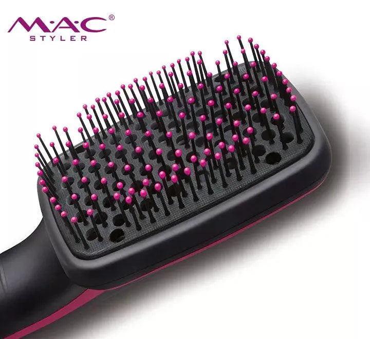 MAC Styler Advanced Hot Air Hair Brush with Customizable Heat Settings & Comfortable Grip Handle