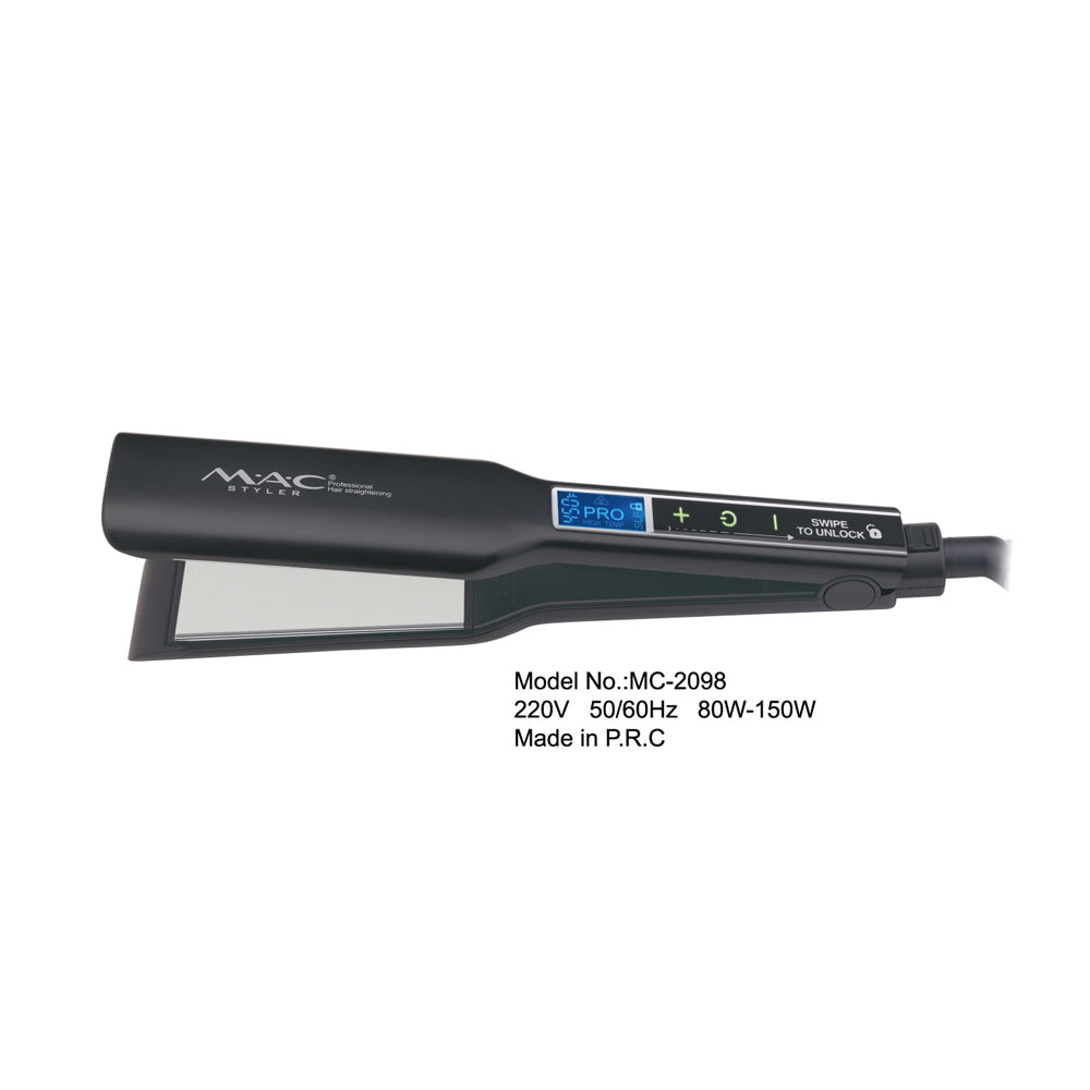 MAC Styler Advanced Flat Hair Straightener with Digital Temperature Control & LCD Display