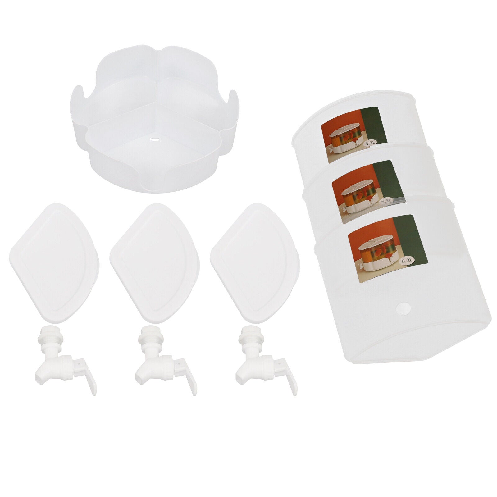 3-in-1 Rotatable Juice & Water Beverage Dispenser