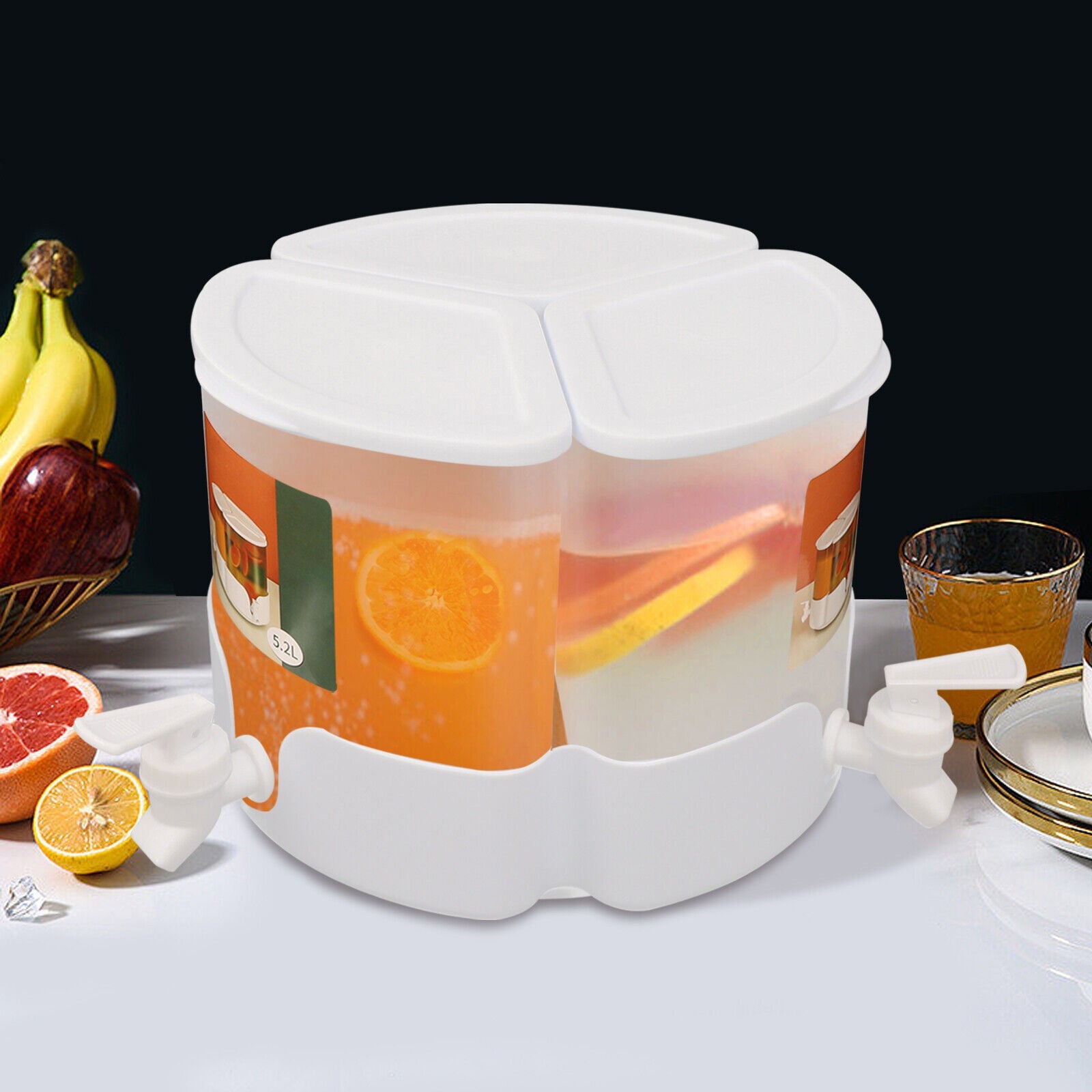 3-in-1 Rotatable Juice & Water Beverage Dispenser