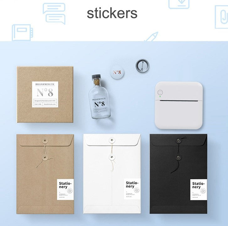 Mini Portable Bluetooth Pocket Printer with Thermal Printing and Wireless & USB Connectivity for PC