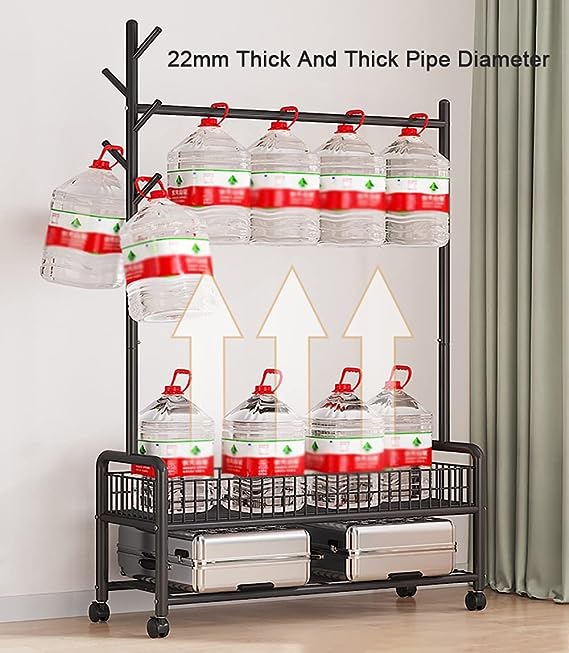 Modern Clothes Stand & Hanger Rack Organiser with Multi-Functional Storage and Hooks