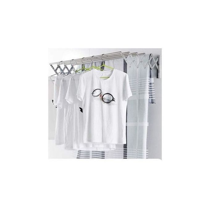 Wall Mounted Retractable Clothes Hanger & Dryer with Compact Design - 90 CM