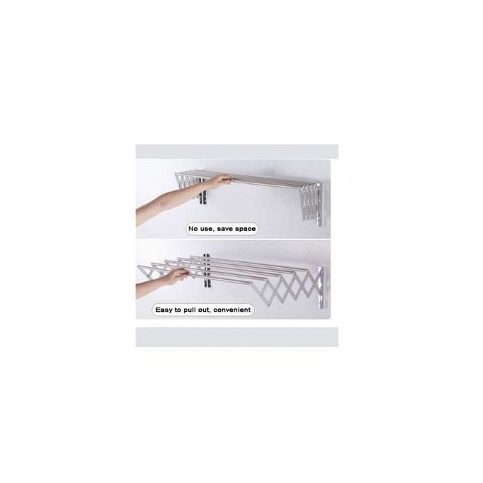 Wall Mounted Retractable Clothes Hanger & Dryer with Compact Design - 90 CM