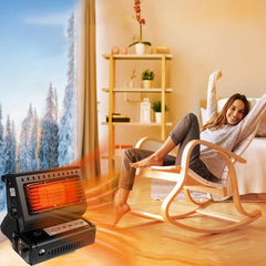 2-in-1 Portable Camping Heater & Stove with Handle for Outdoor & Home