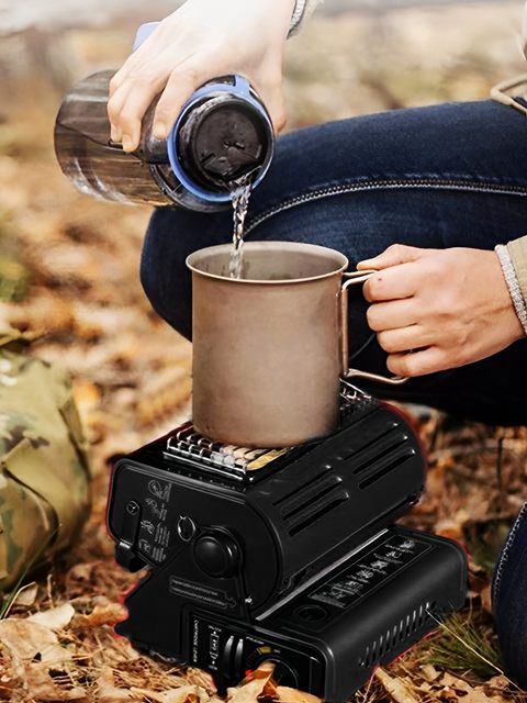 2-in-1 Portable Camping Heater & Stove with Handle for Outdoor & Home
