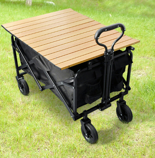 2-in-1 Multipurpose Adventure Utility Trolley with Foldable Table Top for Outdoor & Camping