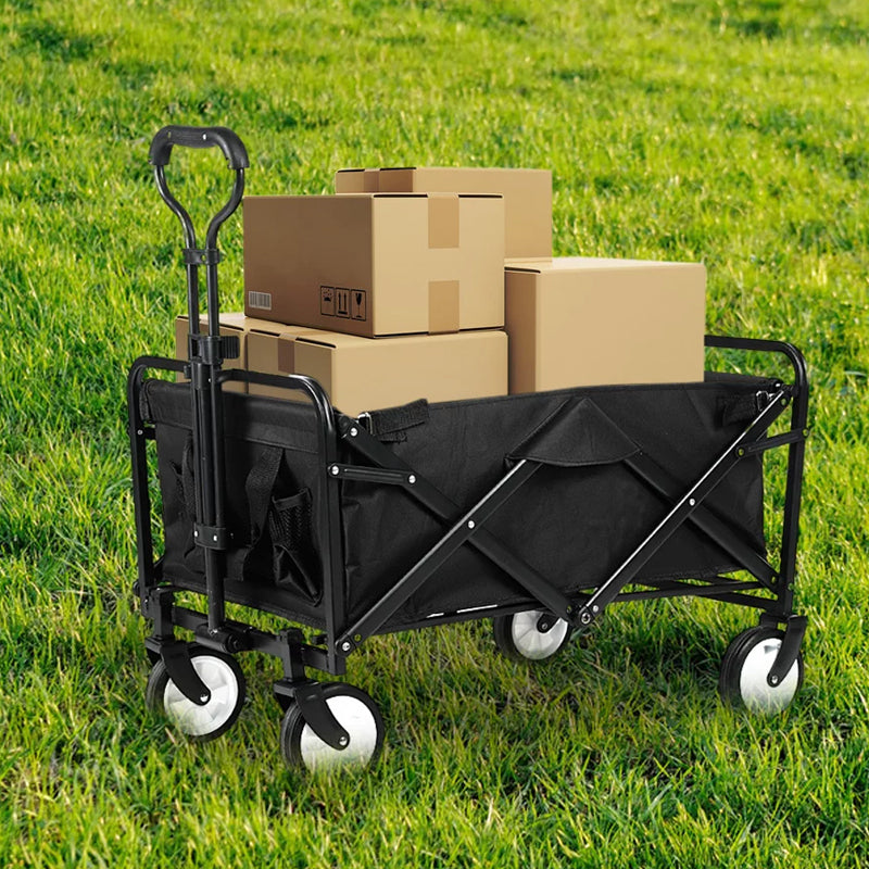 2-in-1 Multipurpose Adventure Utility Trolley with Foldable Table Top for Outdoor & Camping