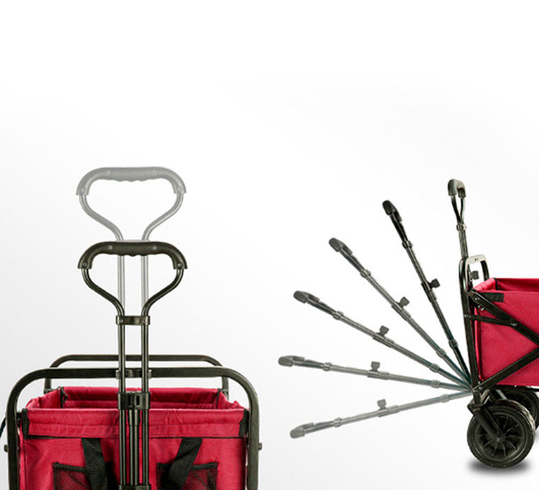 2-in-1 Multipurpose Adventure Utility Trolley with Foldable Table Top for Outdoor & Camping