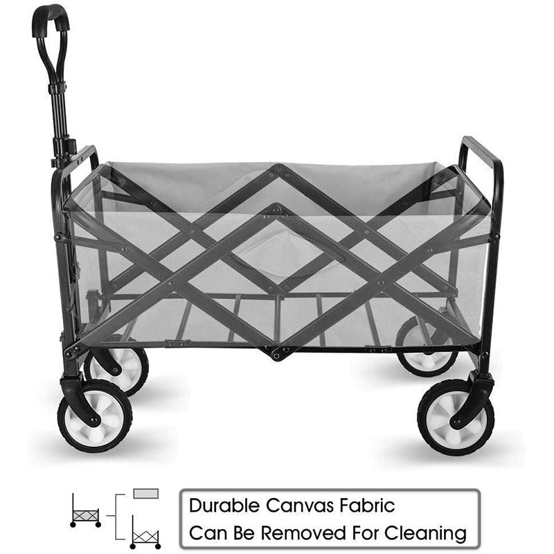 2-in-1 Multipurpose Adventure Utility Trolley with Foldable Table Top for Outdoor & Camping