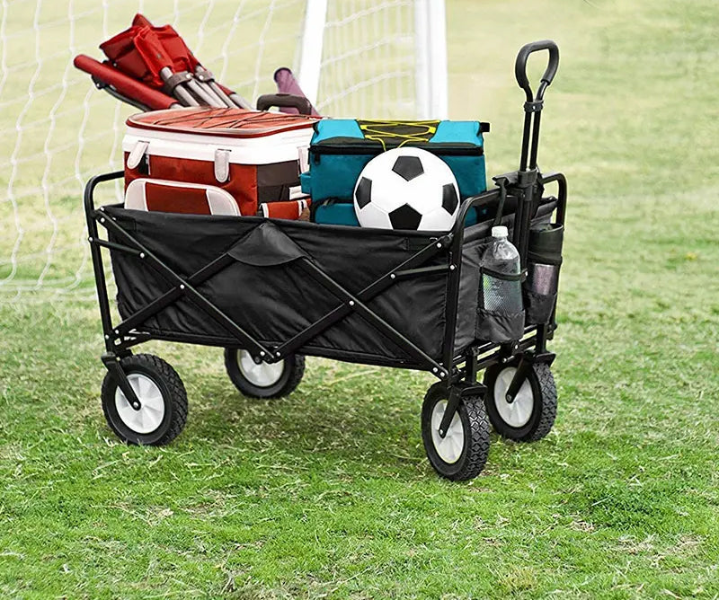2-in-1 Multipurpose Adventure Utility Trolley with Foldable Table Top for Outdoor & Camping