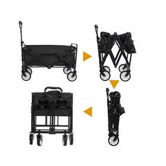 2-in-1 Multipurpose Adventure Utility Trolley with Foldable Table Top for Outdoor & Camping