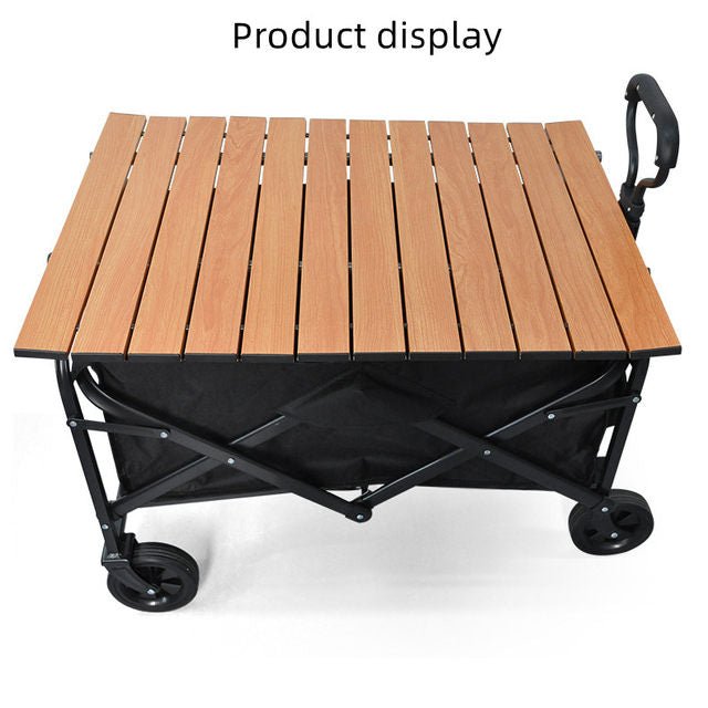 2-in-1 Multipurpose Adventure Utility Trolley with Foldable Table Top for Outdoor & Camping