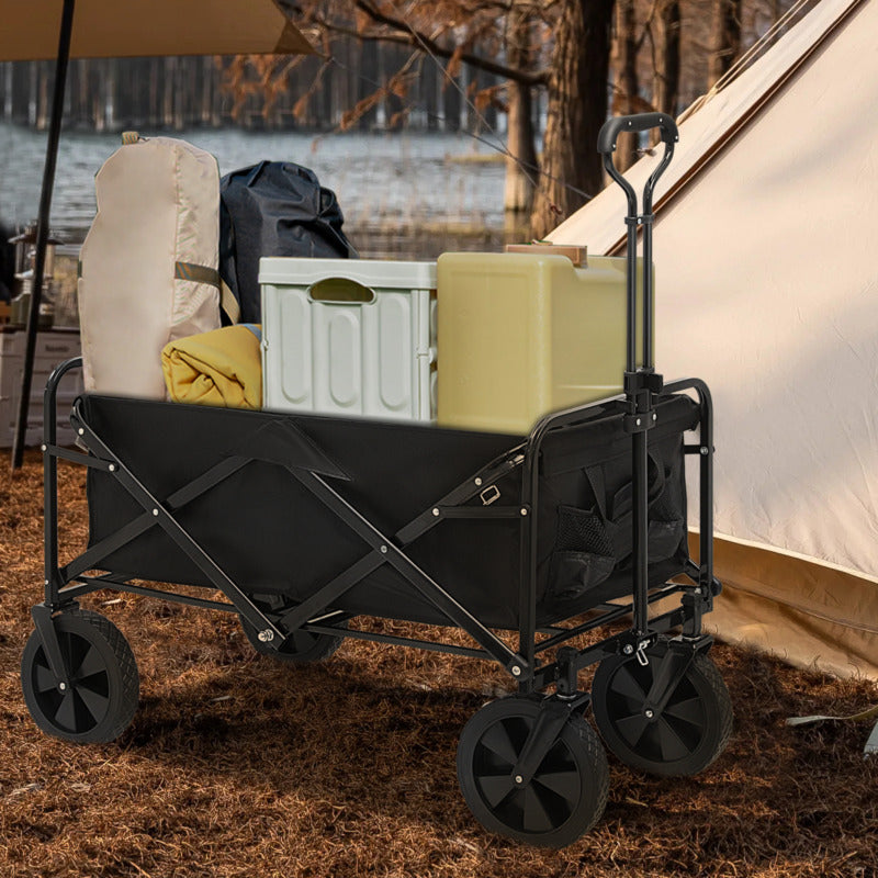2-in-1 Multipurpose Adventure Utility Trolley with Foldable Table Top for Outdoor & Camping