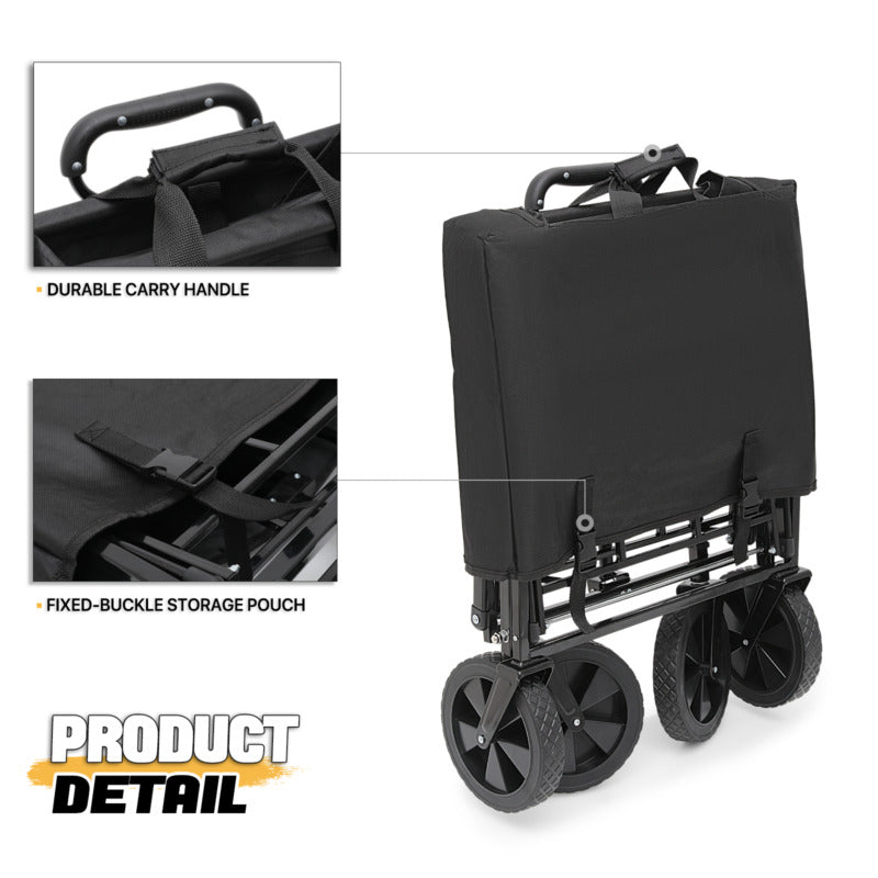 2-in-1 Multipurpose Adventure Utility Trolley with Foldable Table Top for Outdoor & Camping
