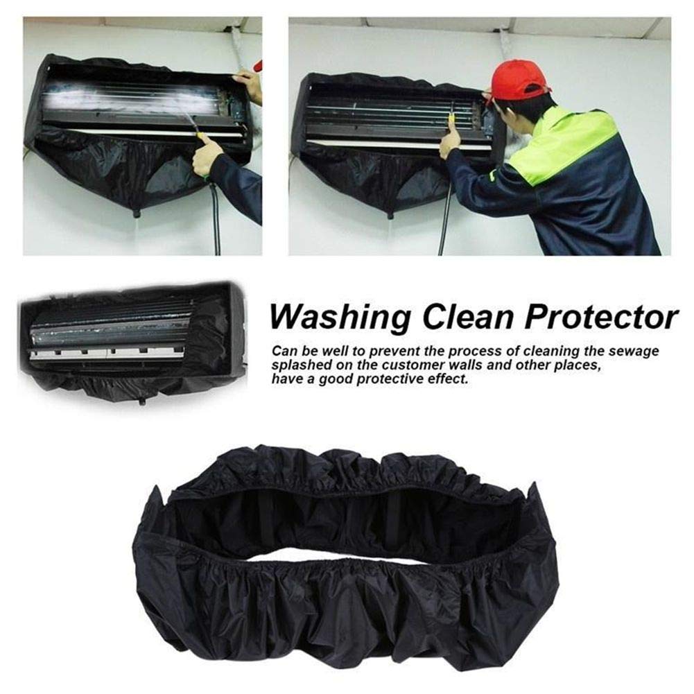 Waterproof Air Conditioner Cleaning Cover with Drain Outlet for AC Washing, Maintenance & Servicing
