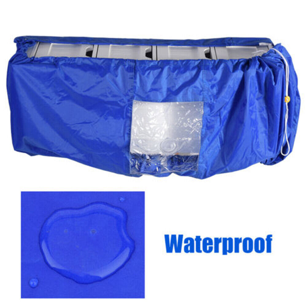 Waterproof Air Conditioner Cleaning Cover with Drain Outlet for AC Washing, Maintenance & Servicing