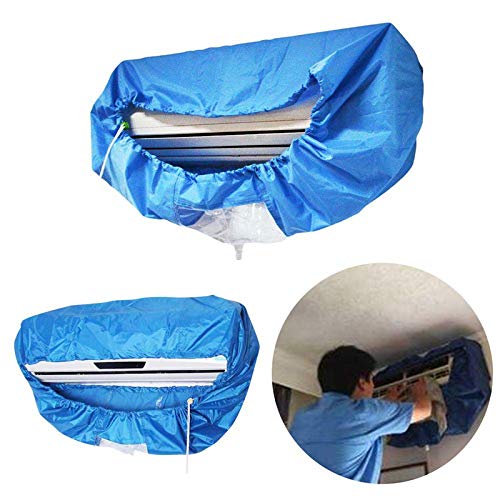 Waterproof Air Conditioner Cleaning Cover with Drain Outlet for AC Washing, Maintenance & Servicing