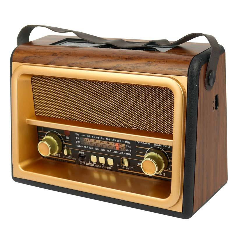 Golon Retro Radio & Solar Bluetooth Speaker with AUX/FM/AM/SW - USB/SD/TF with Remote Control