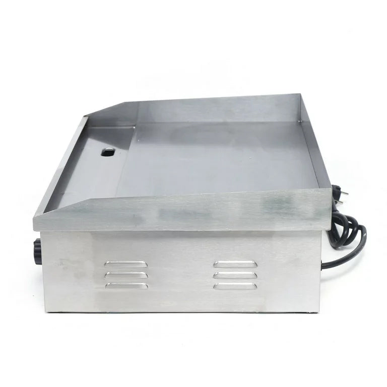 Electric Countertop Griddle Grill with Flat Top & Stainless Steel Body - 3000W -Thermostatic Control for Home, Outdoor & Commercial Cooking