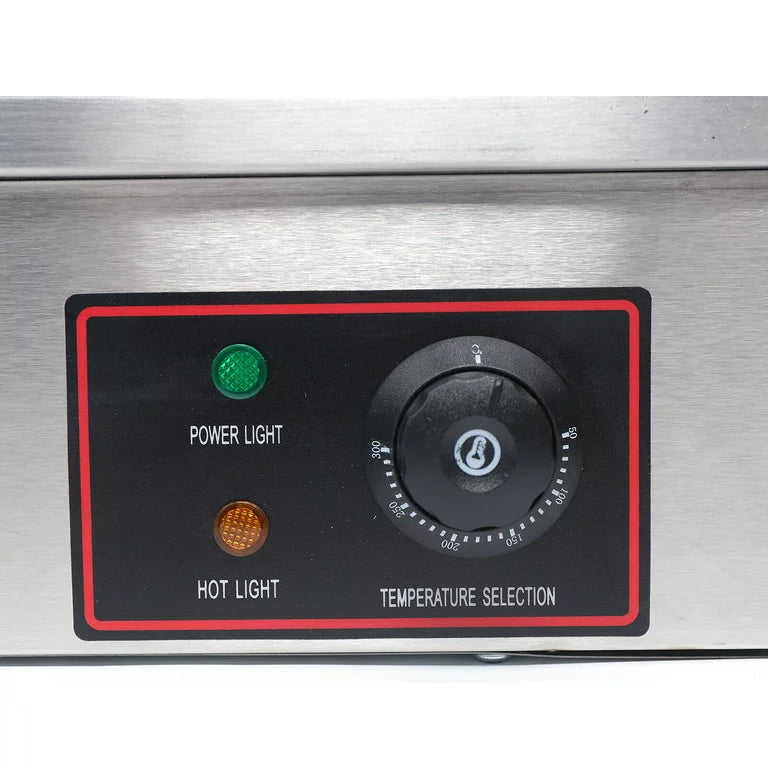 Electric Countertop Griddle Grill with Flat Top & Stainless Steel Body - 3000W -Thermostatic Control for Home, Outdoor & Commercial Cooking