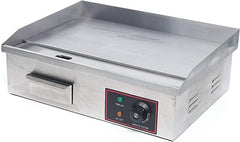 Electric Countertop Griddle Grill with Flat Top & Stainless Steel Body - 3000W -Thermostatic Control for Home, Outdoor & Commercial Cooking