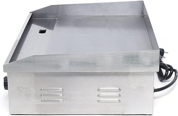 Electric Countertop Griddle Grill with Flat Top & Stainless Steel Body - 3000W -Thermostatic Control for Home, Outdoor & Commercial Cooking