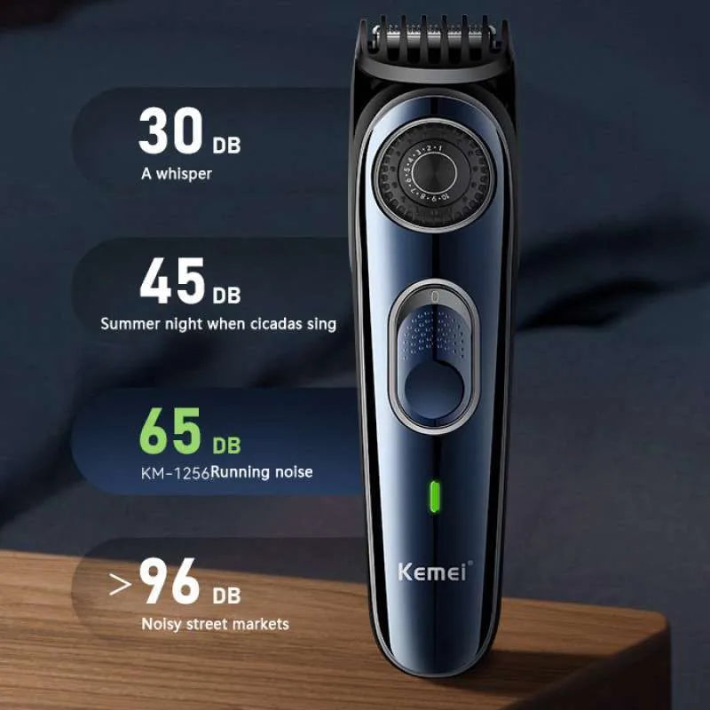 Kemei Rechargeable Beard & Hair Trimmer: Adjustable 1-10mm Size Cutting