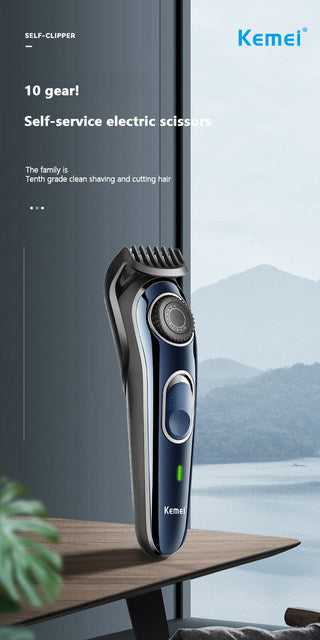 Kemei Rechargeable Beard & Hair Trimmer: Adjustable 1-10mm Size Cutting