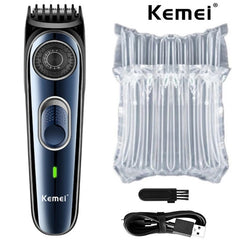 Kemei Rechargeable Beard & Hair Trimmer: Adjustable 1-10mm Size Cutting