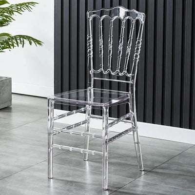 Elegant Crystal Acrylic Banquet Chair with Cushion for Occasions and Home