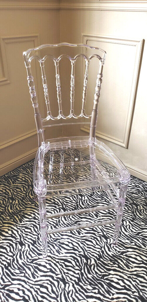 Elegant Crystal Acrylic Banquet Chair with Cushion for Occasions and Home