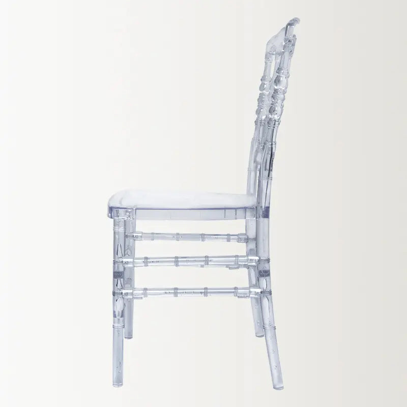 Elegant Crystal Acrylic Banquet Chair with Cushion for Occasions and Home