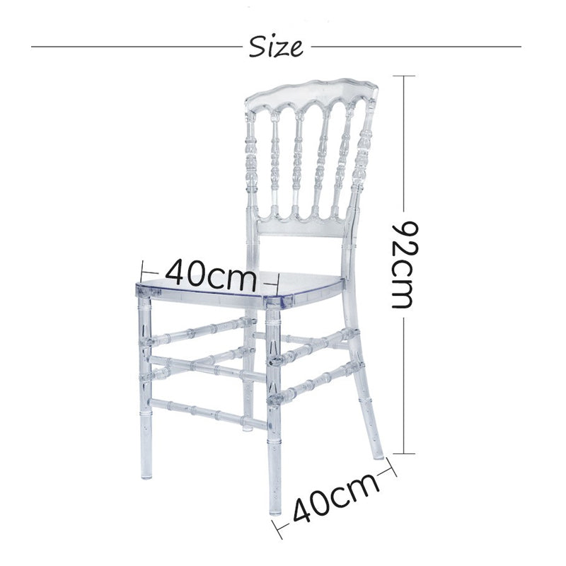 Elegant Crystal Acrylic Banquet Chair with Cushion for Occasions and Home