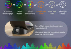 3-IN-1 RGB Wireless Magnetic Fast Charging Station with Phone, Earbuds & Watch
