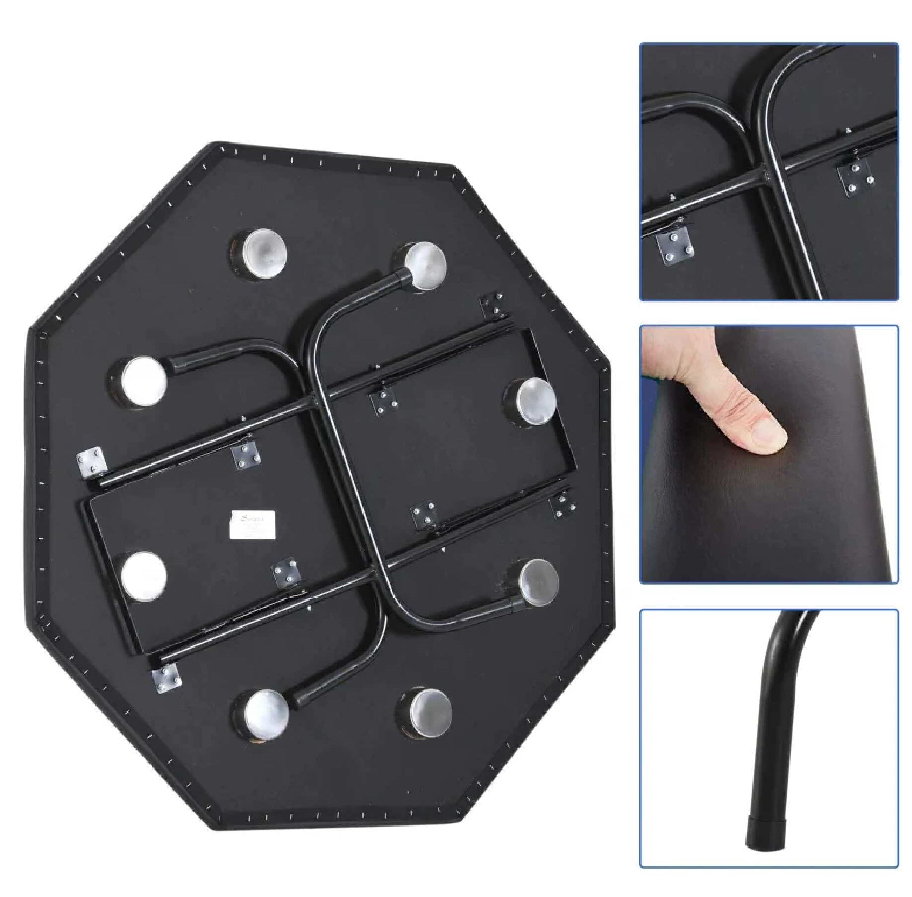 48" Octagon Card Playing Game Table with Cup Holders and High-Speed Cloth