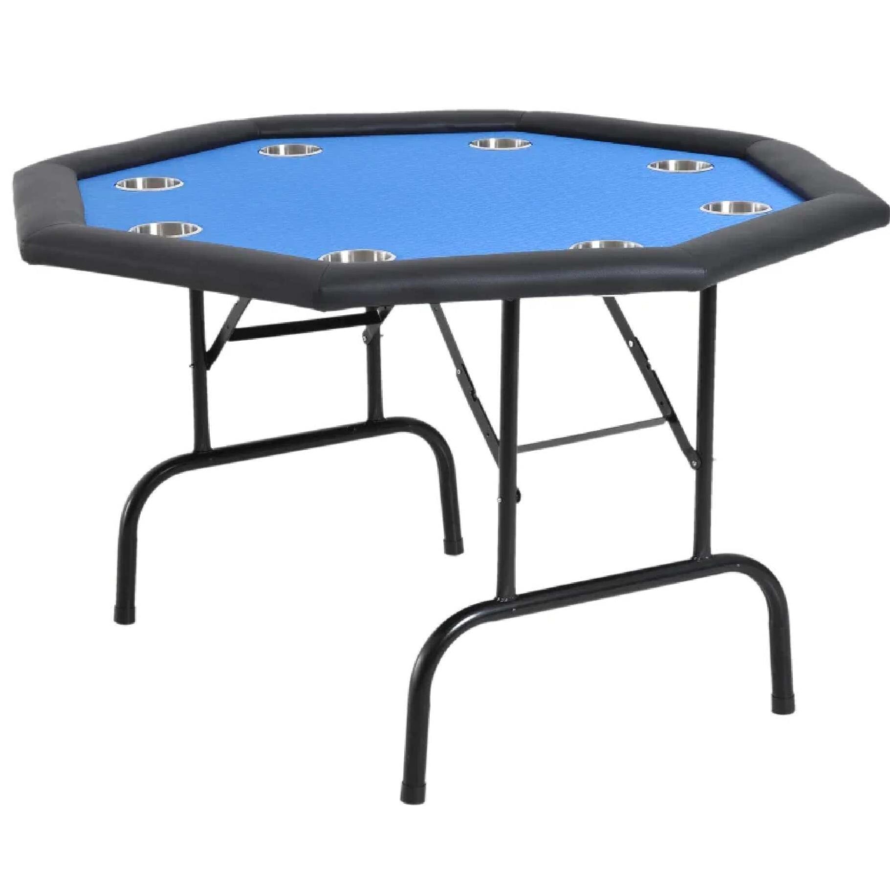 48" Octagon Card Playing Game Table with Cup Holders and High-Speed Cloth