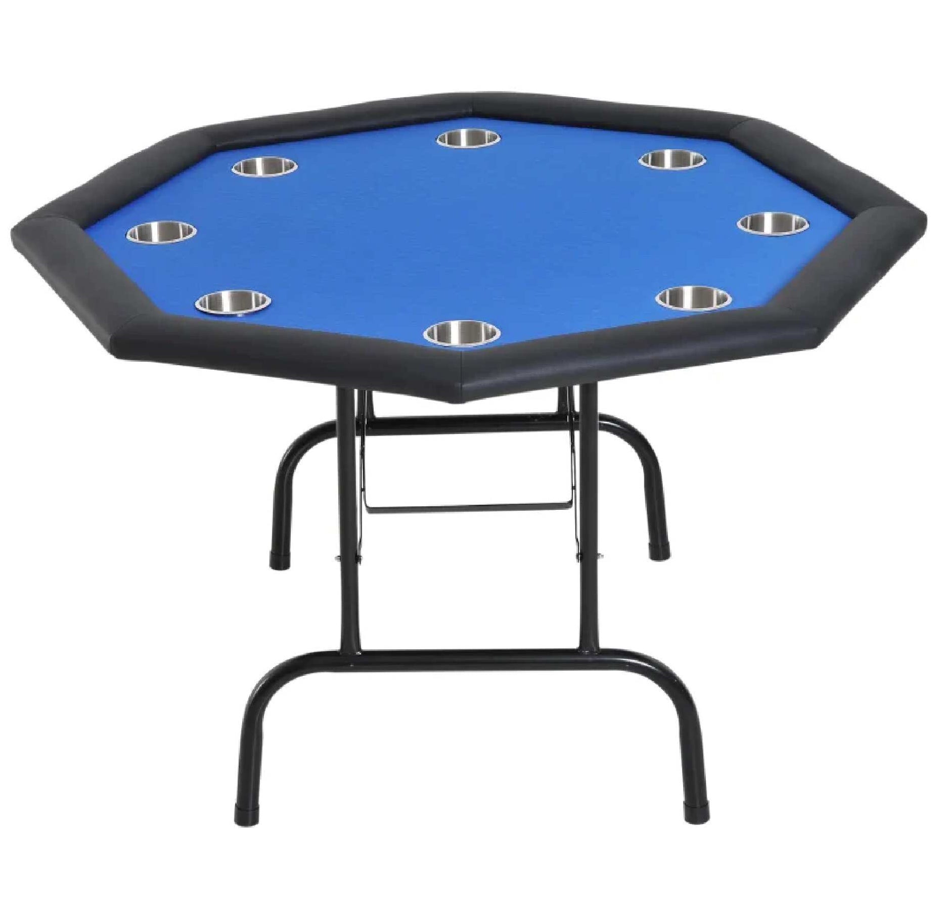 48" Octagon Card Playing Game Table with Cup Holders and High-Speed Cloth