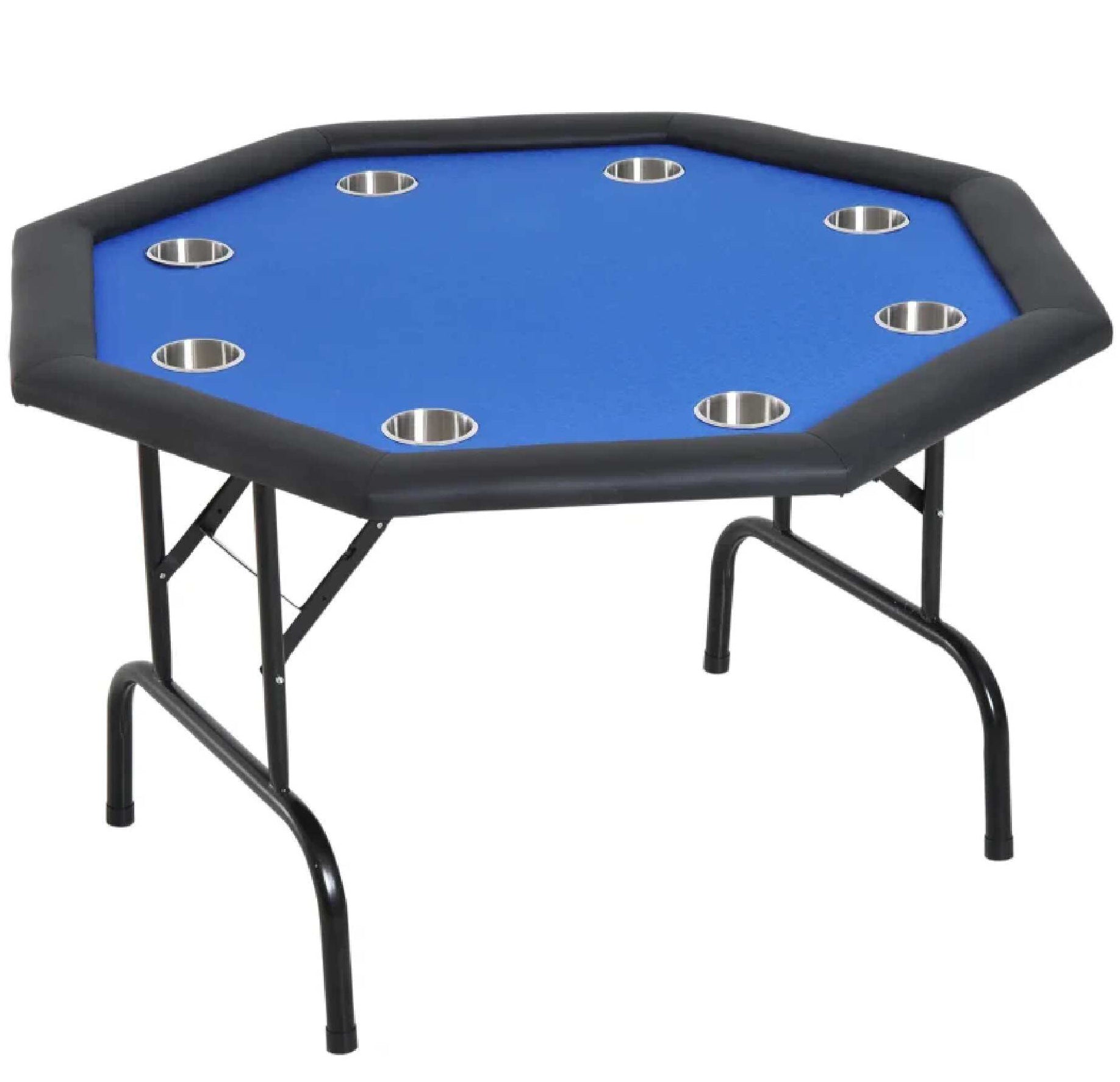 48" Octagon Card Playing Game Table with Cup Holders and High-Speed Cloth