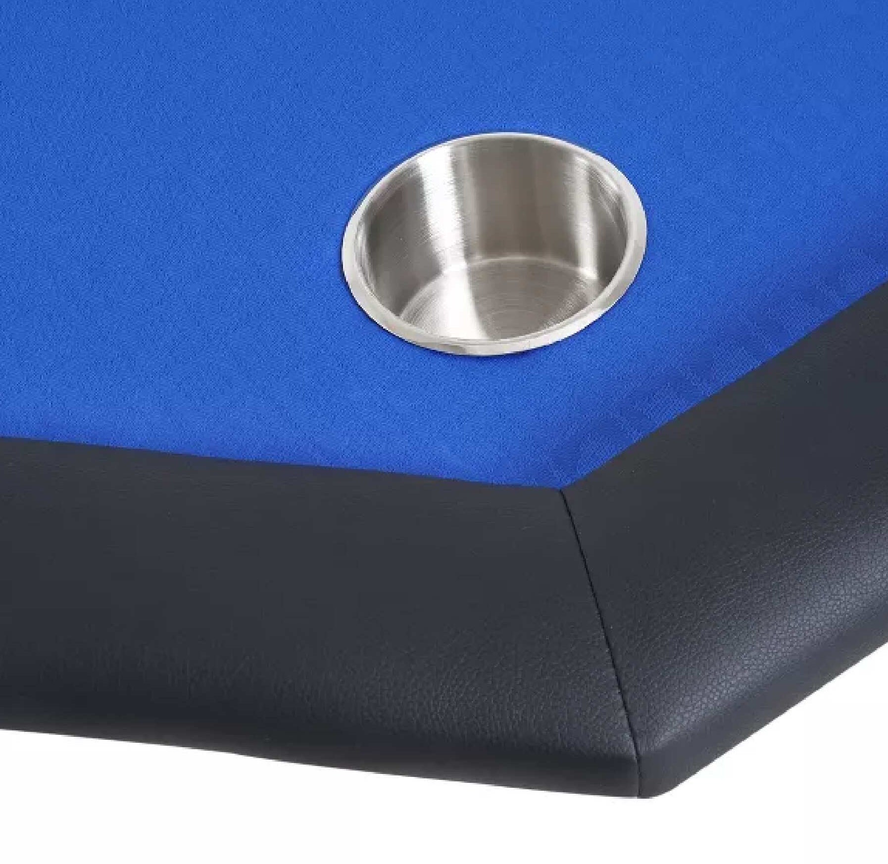 48" Octagon Card Playing Game Table with Cup Holders and High-Speed Cloth